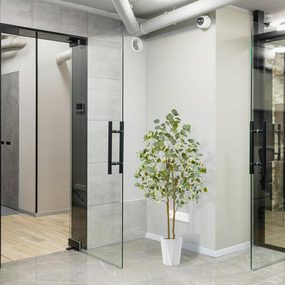Fake Eucalyptus Tree 5ft Tall Artificial Plant with Basket