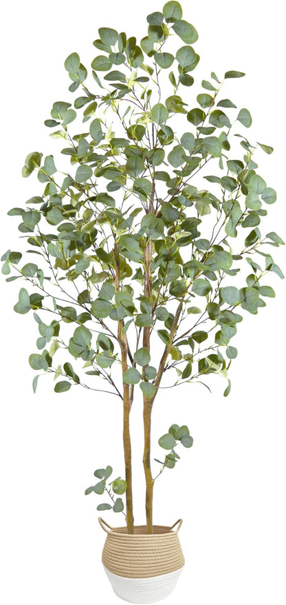 Fake Eucalyptus Tree 5ft Tall Artificial Plant with Basket