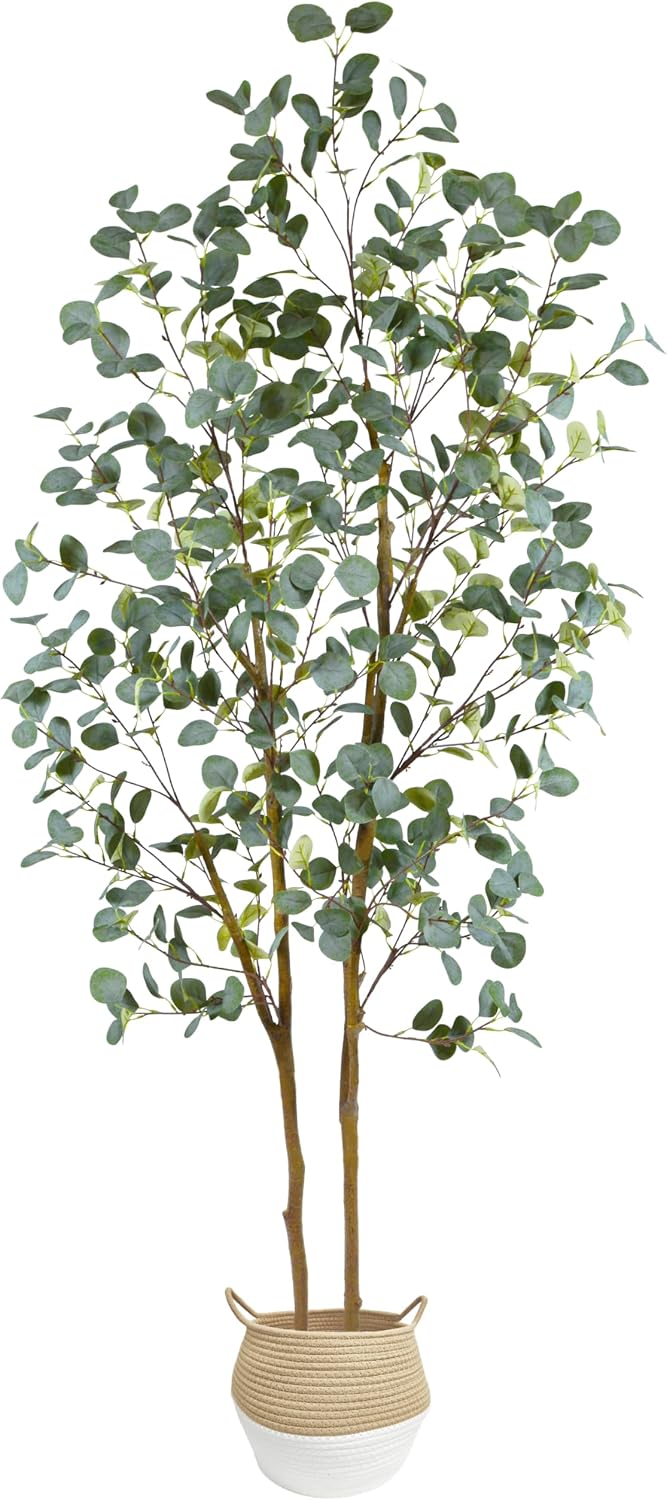Fake Eucalyptus Tree 5ft Tall Artificial Plant with Basket