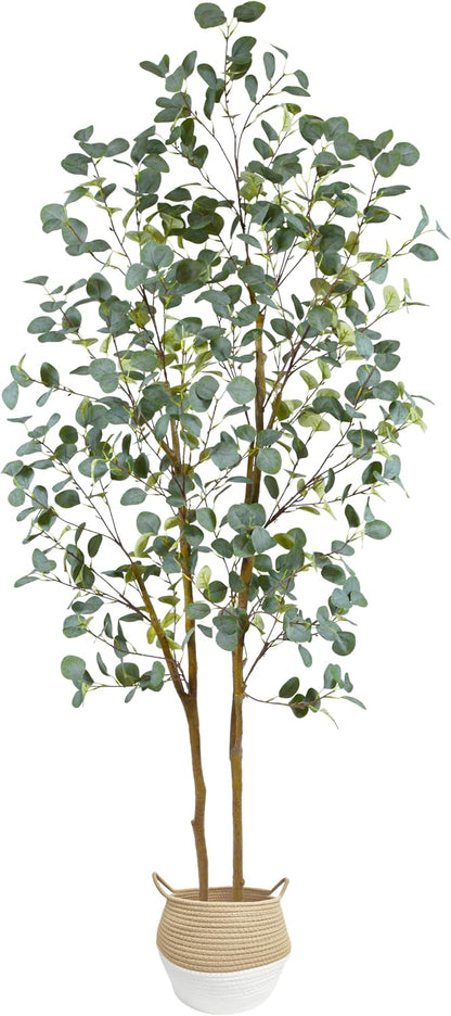 Fake Eucalyptus Tree 5ft Tall Artificial Plant with Basket