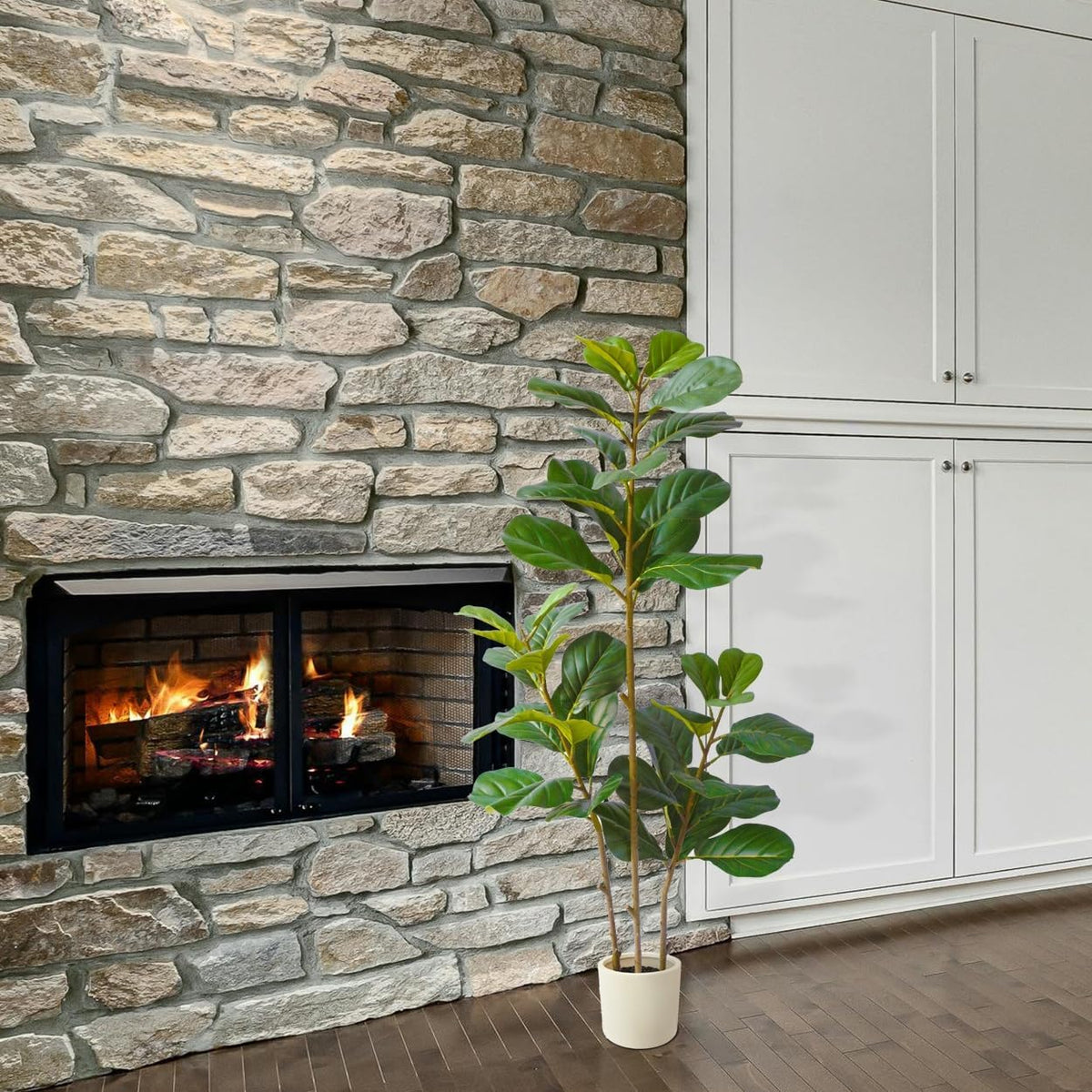 Fake Eucalyptus Tree 5ft Tall Artificial Plant with Basket