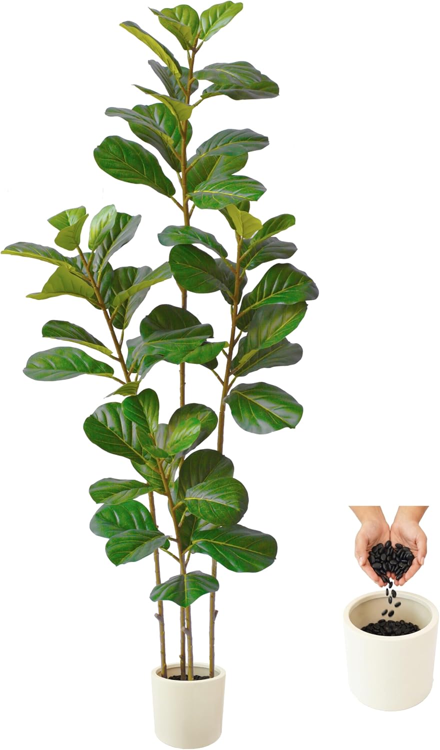Fake Eucalyptus Tree 5ft Tall Artificial Plant with Basket