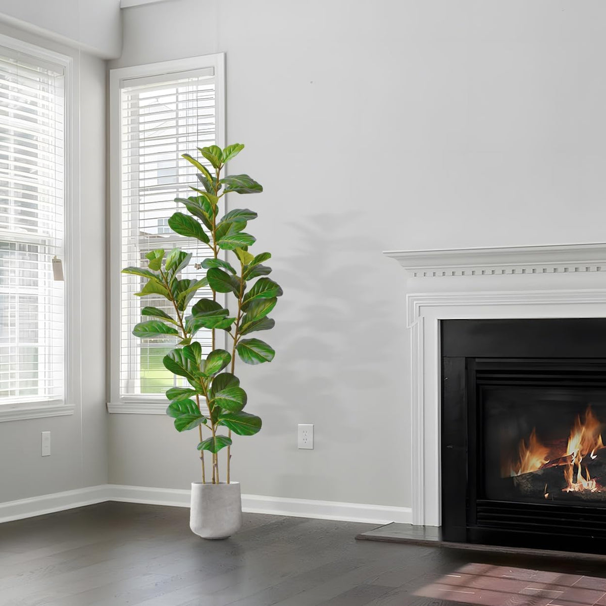 Fake Eucalyptus Tree 5ft Tall Artificial Plant with Basket