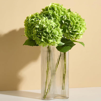 20" Real Touch Hydrangea Artificial Flowers,Blue,4PCS