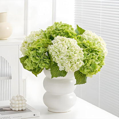 20" Real Touch Hydrangea Artificial Flowers,Blue,4PCS
