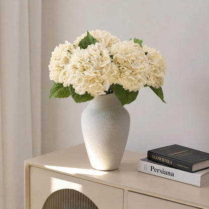 20" Real Touch Hydrangea Artificial Flowers,Blue,4PCS