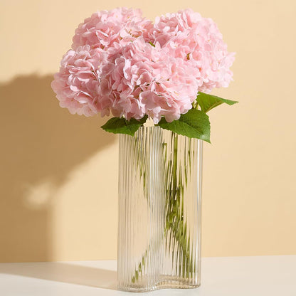 20" Real Touch Hydrangea Artificial Flowers,Blue,4PCS
