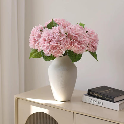 20" Real Touch Hydrangea Artificial Flowers,Blue,4PCS