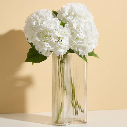 20" Real Touch Hydrangea Artificial Flowers,Blue,4PCS