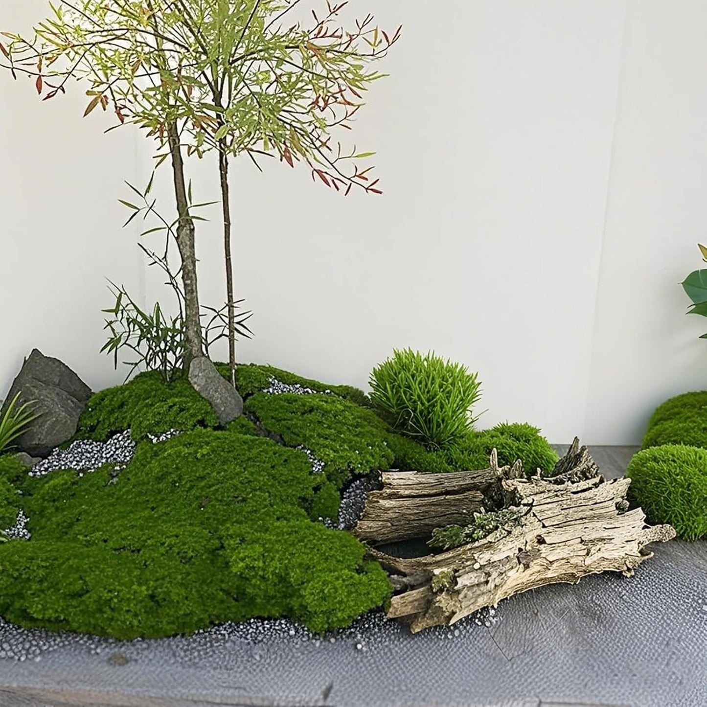 Fake Green Moss for Decorating, Artificial Moss for Aquarium Model Crafts Table Centerpieces Decor (Green, 200g/7oz)
