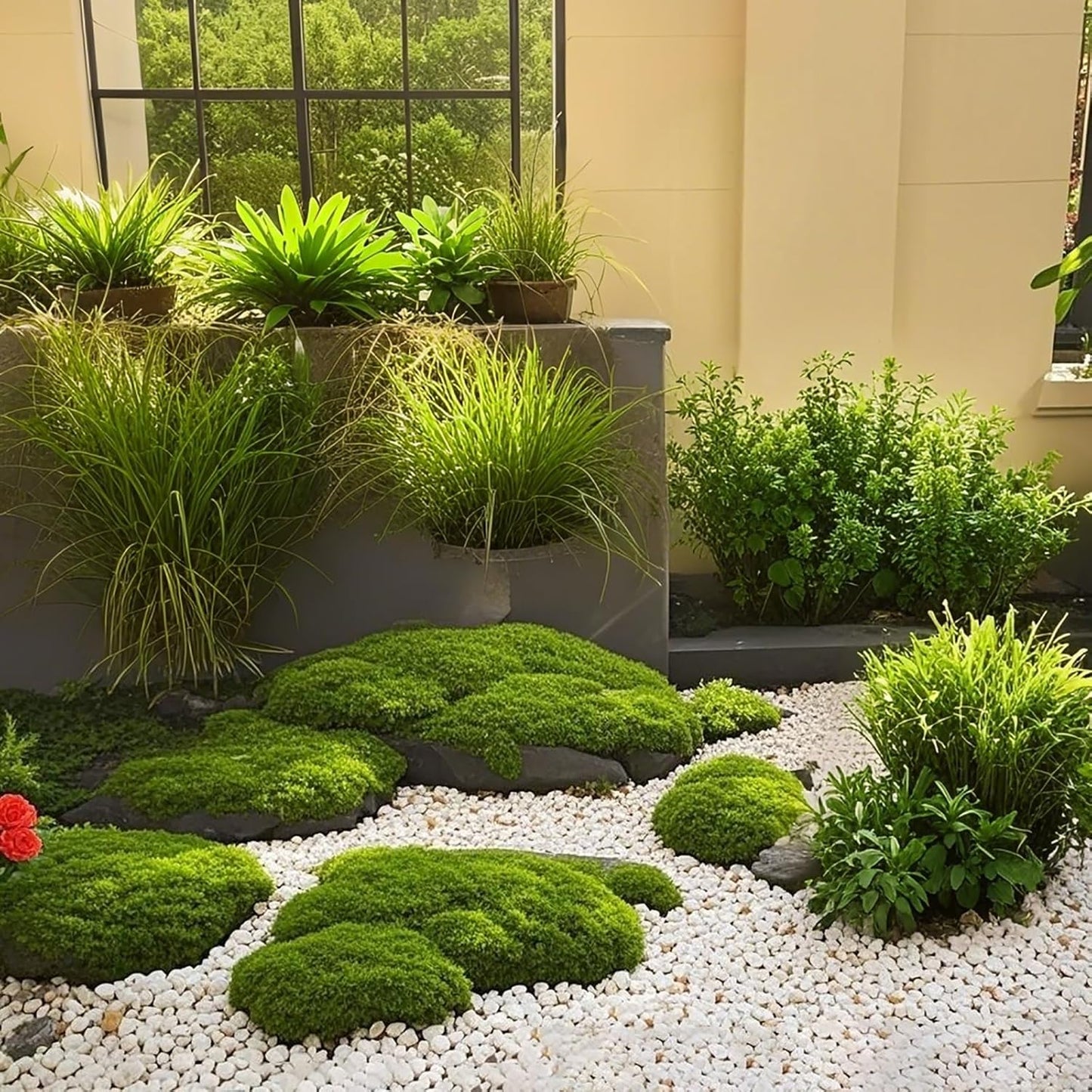 Fake Green Moss for Decorating, Artificial Moss for Aquarium Model Crafts Table Centerpieces Decor (Green, 200g/7oz)