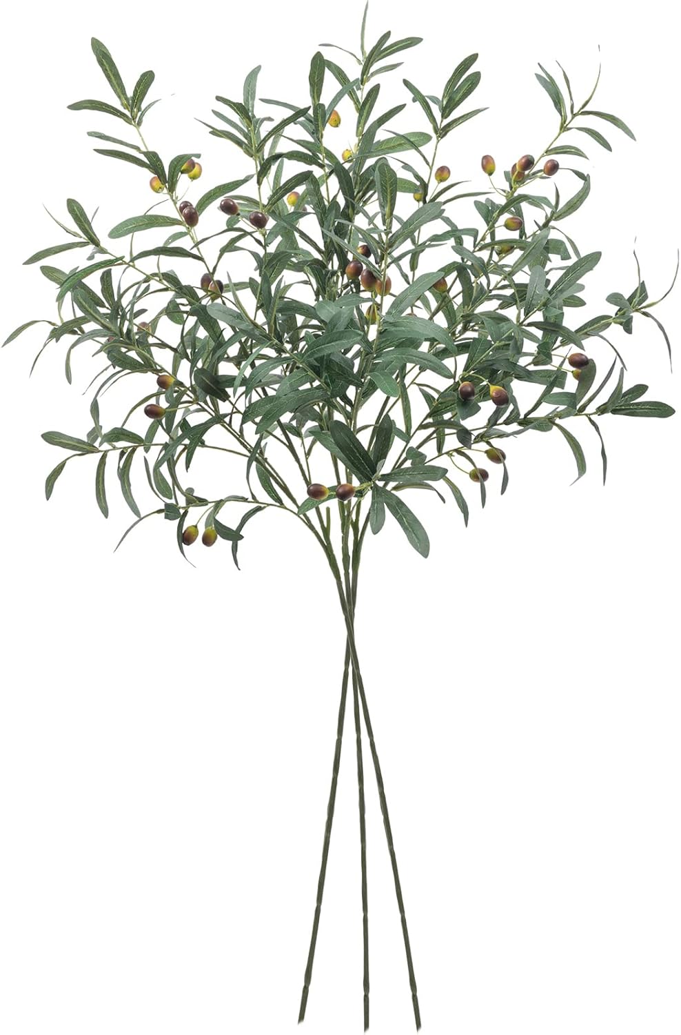 4 PCS 28 inch Artificial Olive Branches for Vases Greenery Olive Stems Faux Tree Branch Twig for Home Wedding Shop Office Garden Decor DIY Floral Crafts