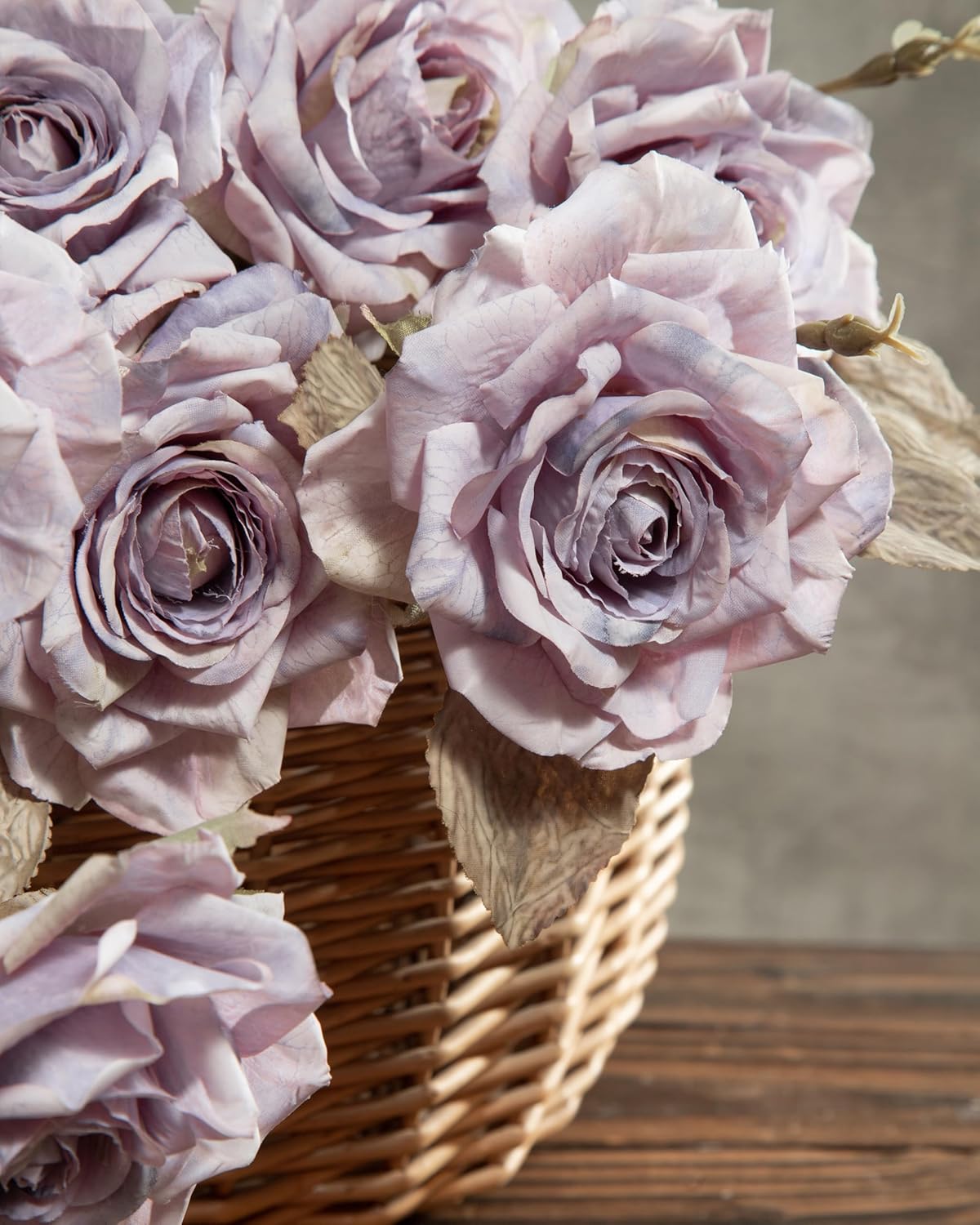 4pcs Artificial Roses Flowers Fake Silk Rose with Long Stem for Flower Arrangement Wedding Centerpiece Party Table Decoration(White)