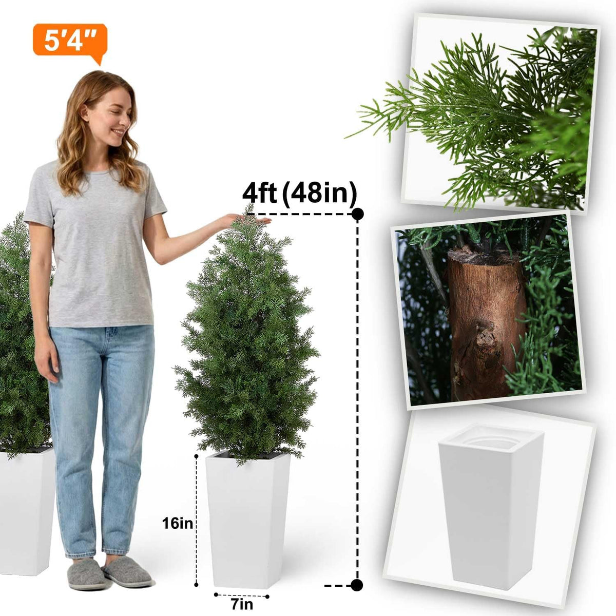 6ft Artificial Bird of Paradise Tree for Home Decor, 6 Feet Faux Floor Plant Fake Silk Banana Leaf Tropical Trees with Pot for Indoor Outdoor House Living Room (6 ft Tall Including Raised Pot)