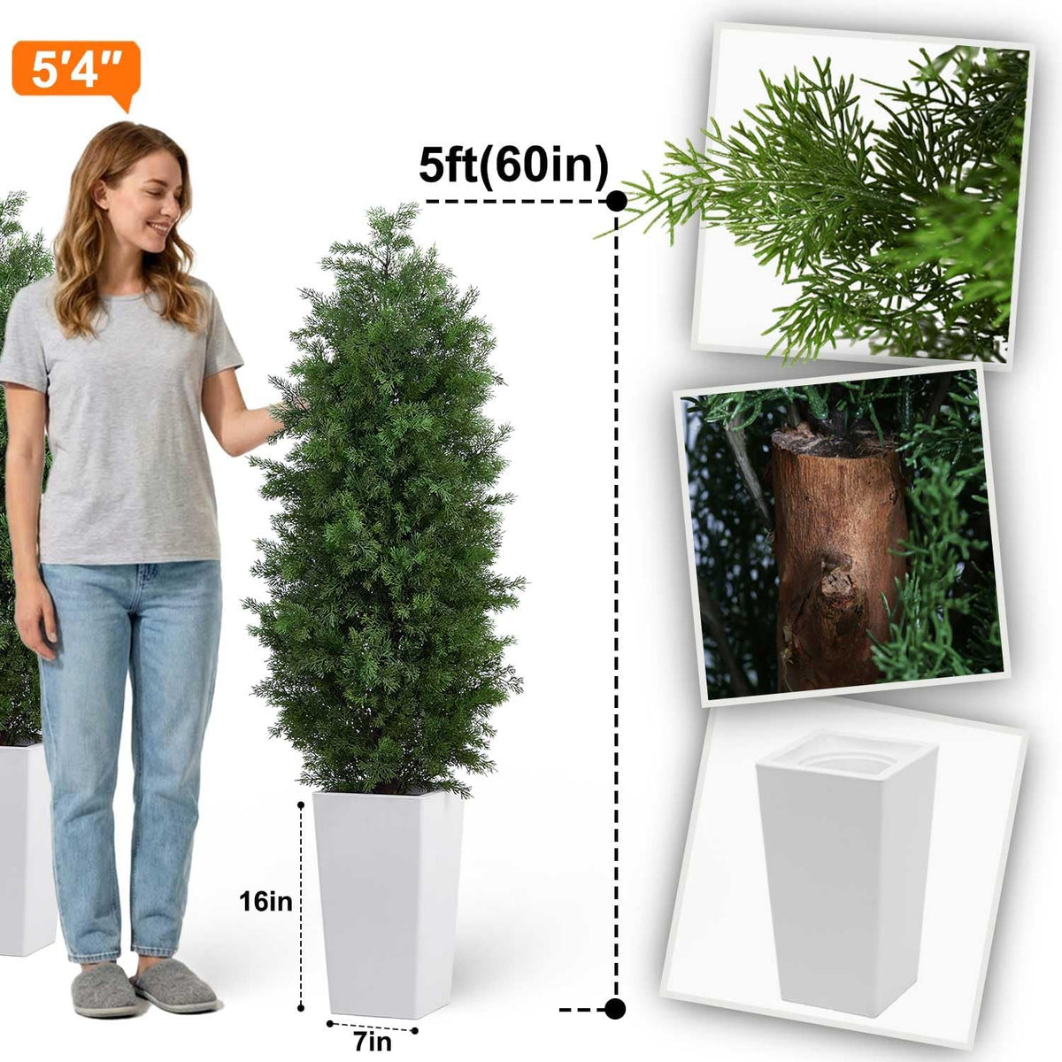 6ft Artificial Bird of Paradise Tree for Home Decor, 6 Feet Faux Floor Plant Fake Silk Banana Leaf Tropical Trees with Pot for Indoor Outdoor House Living Room (6 ft Tall Including Raised Pot)
