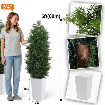 6ft Artificial Bird of Paradise Tree for Home Decor, 6 Feet Faux Floor Plant Fake Silk Banana Leaf Tropical Trees with Pot for Indoor Outdoor House Living Room (6 ft Tall Including Raised Pot)