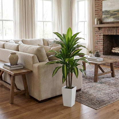 6ft Artificial Bird of Paradise Tree for Home Decor, 6 Feet Faux Floor Plant Fake Silk Banana Leaf Tropical Trees with Pot for Indoor Outdoor House Living Room (6 ft Tall Including Raised Pot)