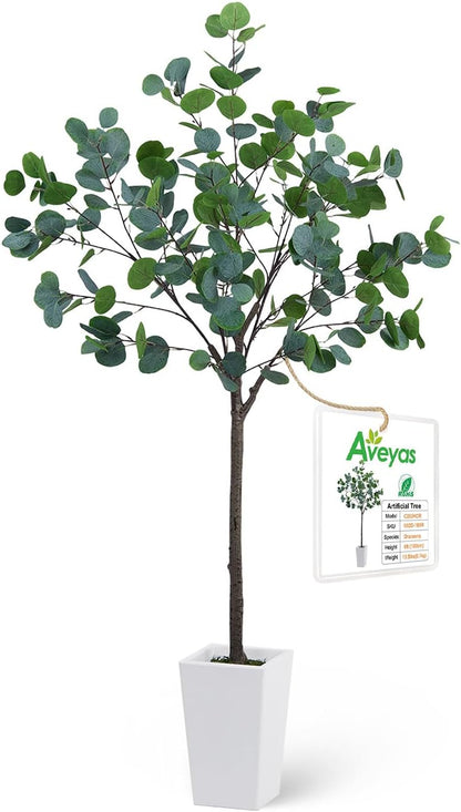 6ft Artificial Bird of Paradise Tree for Home Decor, 6 Feet Faux Floor Plant Fake Silk Banana Leaf Tropical Trees with Pot for Indoor Outdoor House Living Room (6 ft Tall Including Raised Pot)