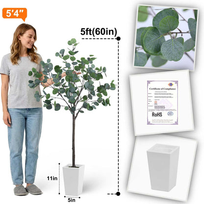 6ft Artificial Bird of Paradise Tree for Home Decor, 6 Feet Faux Floor Plant Fake Silk Banana Leaf Tropical Trees with Pot for Indoor Outdoor House Living Room (6 ft Tall Including Raised Pot)