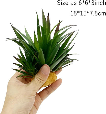 Reptile Artificial Plants Succulent Terrarium Decorative Desert Rainforest Plant Lizard Beard Chameleon Gecko Snake Amphibious Sea Turtle Tank Accessory (Agave-Set)