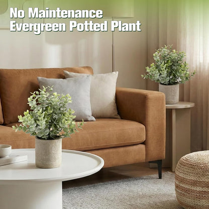 4 Packs Fake Plants Small Artificial Plants Black Eucalyptus Rosemary Succulents Potted Plants, Halloween Gothic Dark Faux Greenery for Home Indoor Office Bathroom Living Room Tabletop Decor