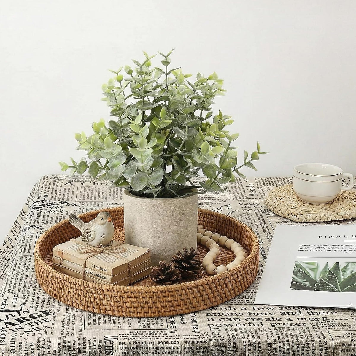 4 Packs Fake Plants Small Artificial Plants Black Eucalyptus Rosemary Succulents Potted Plants, Halloween Gothic Dark Faux Greenery for Home Indoor Office Bathroom Living Room Tabletop Decor