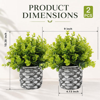 4 Packs Fake Plants Small Artificial Plants Black Eucalyptus Rosemary Succulents Potted Plants, Halloween Gothic Dark Faux Greenery for Home Indoor Office Bathroom Living Room Tabletop Decor