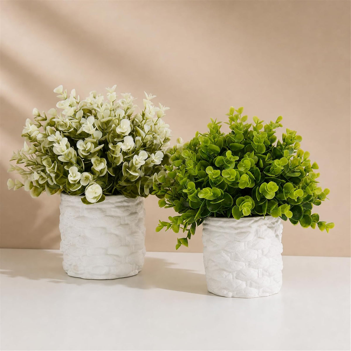 4 Packs Fake Plants Small Artificial Plants Black Eucalyptus Rosemary Succulents Potted Plants, Halloween Gothic Dark Faux Greenery for Home Indoor Office Bathroom Living Room Tabletop Decor