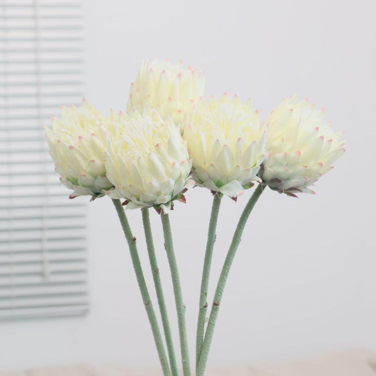 3Pcs Artificial King Protea Flower 25 Inch Fake Protea Cynaroides Bouquet Tropical Flowers Real Touch Plants Floral Tree for Wedding Table Centerpiece Decor (Pink2 Flower)