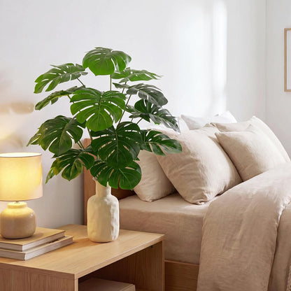 25 inch Artificial Monstera Plant No Pot Not Assambled, Green