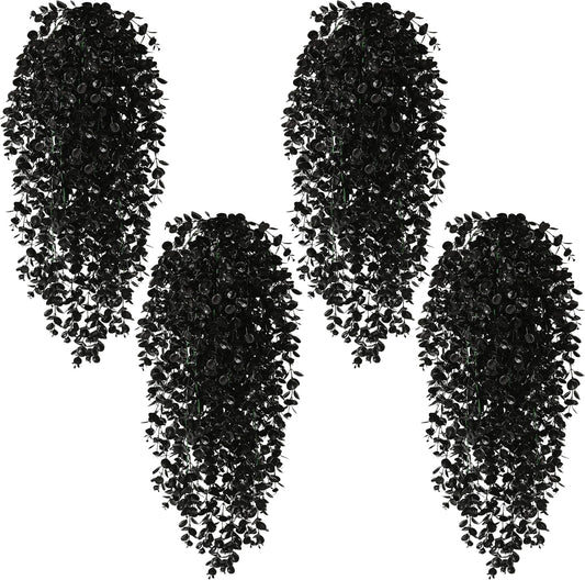 4Pcs Fake Hanging Plants 2.7FT Fake Plants Fake Vines Greenery | UV Resistant Faux Outdoor Plants Ivy Vines for Modern Boho Patio Outdoor Indoor Party Wall Porch Gazebo Aesthetic Decor