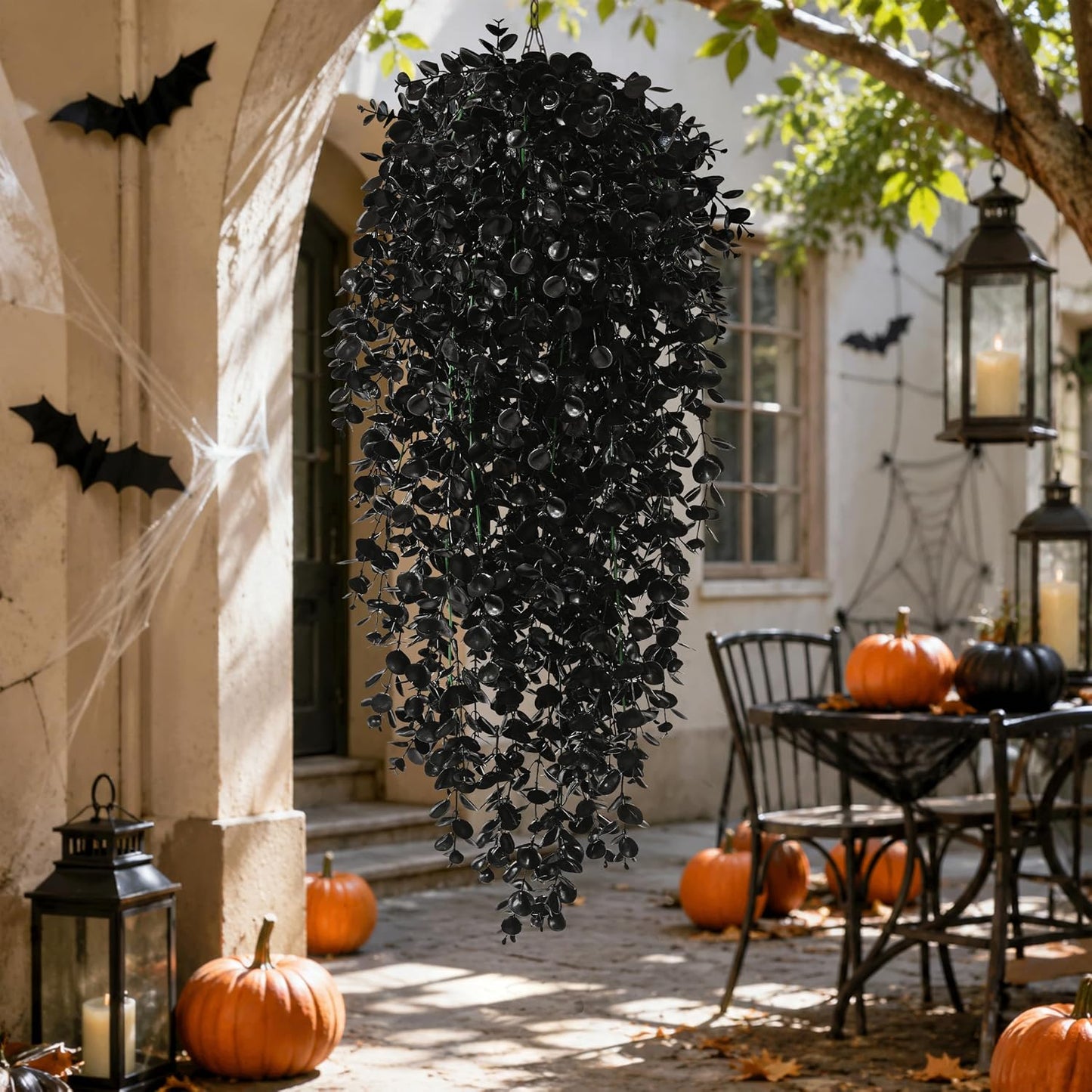 4Pcs Fake Hanging Plants 2.7FT Fake Plants Fake Vines Greenery | UV Resistant Faux Outdoor Plants Ivy Vines for Modern Boho Patio Outdoor Indoor Party Wall Porch Gazebo Aesthetic Decor