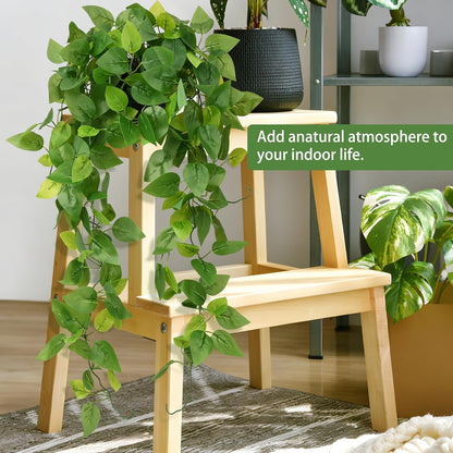 4Pcs Fake Hanging Plants 2.7FT Fake Plants Fake Vines Greenery | UV Resistant Faux Outdoor Plants Ivy Vines for Modern Boho Patio Outdoor Indoor Party Wall Porch Gazebo Aesthetic Decor