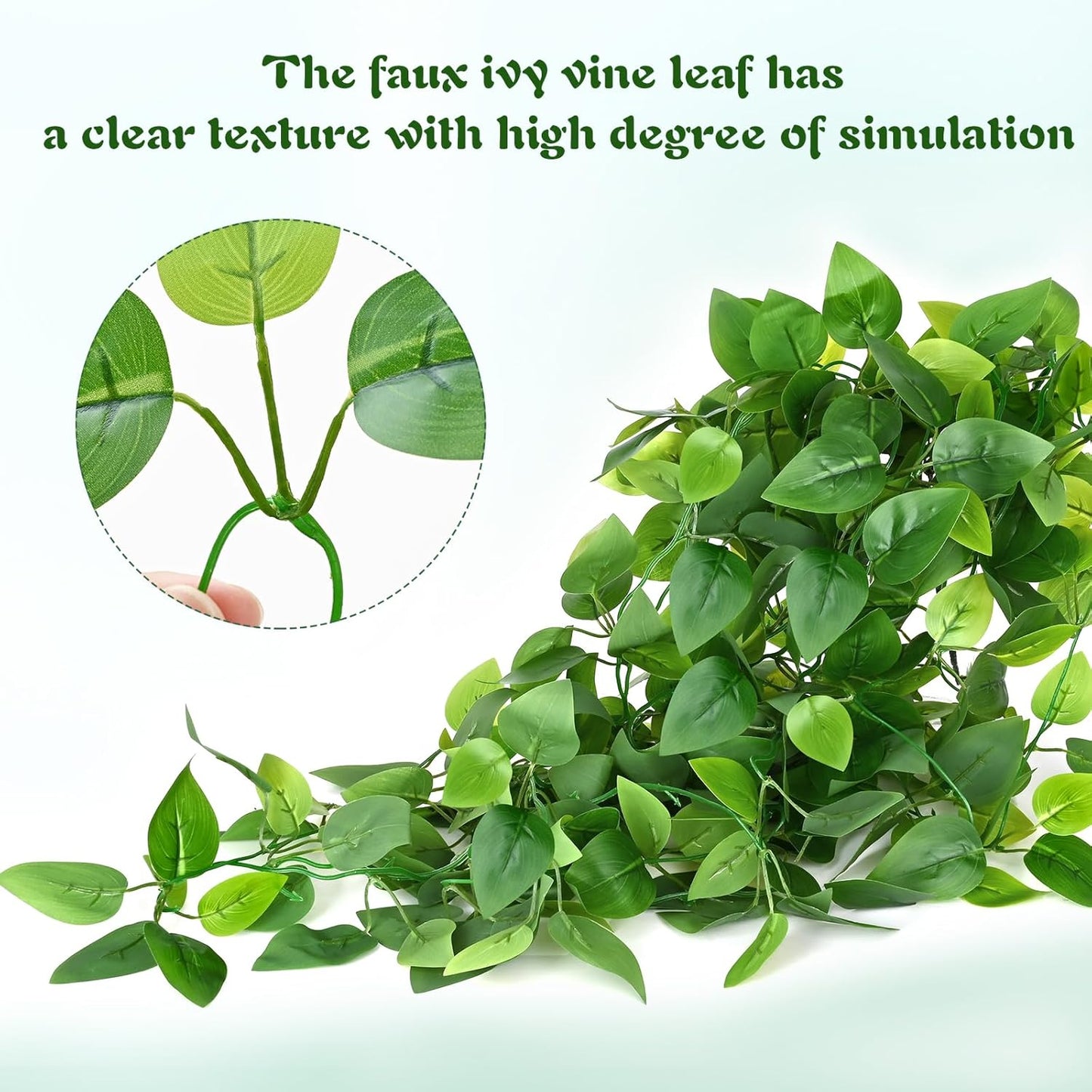 4Pcs Fake Hanging Plants 2.7FT Fake Plants Fake Vines Greenery | UV Resistant Faux Outdoor Plants Ivy Vines for Modern Boho Patio Outdoor Indoor Party Wall Porch Gazebo Aesthetic Decor
