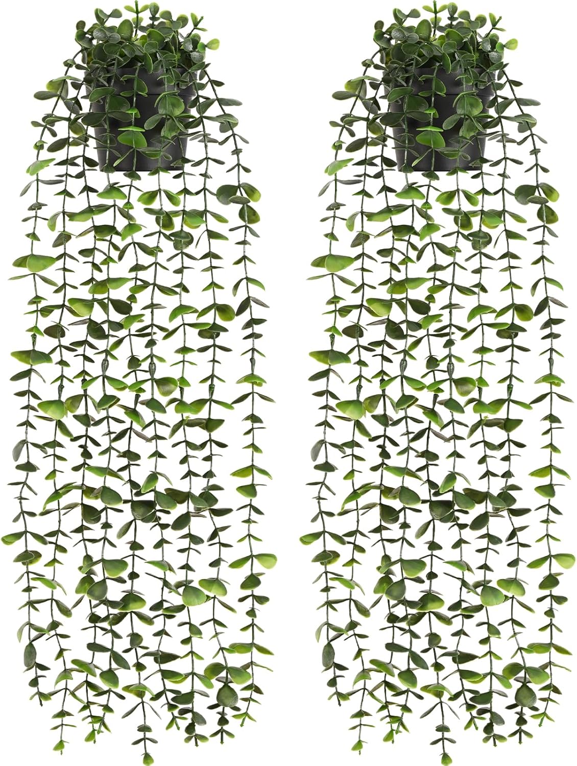 4Pcs Fake Hanging Plants 2.7FT Fake Plants Fake Vines Greenery | UV Resistant Faux Outdoor Plants Ivy Vines for Modern Boho Patio Outdoor Indoor Party Wall Porch Gazebo Aesthetic Decor