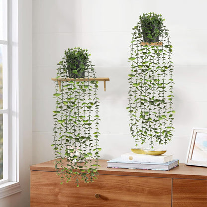 4Pcs Fake Hanging Plants 2.7FT Fake Plants Fake Vines Greenery | UV Resistant Faux Outdoor Plants Ivy Vines for Modern Boho Patio Outdoor Indoor Party Wall Porch Gazebo Aesthetic Decor
