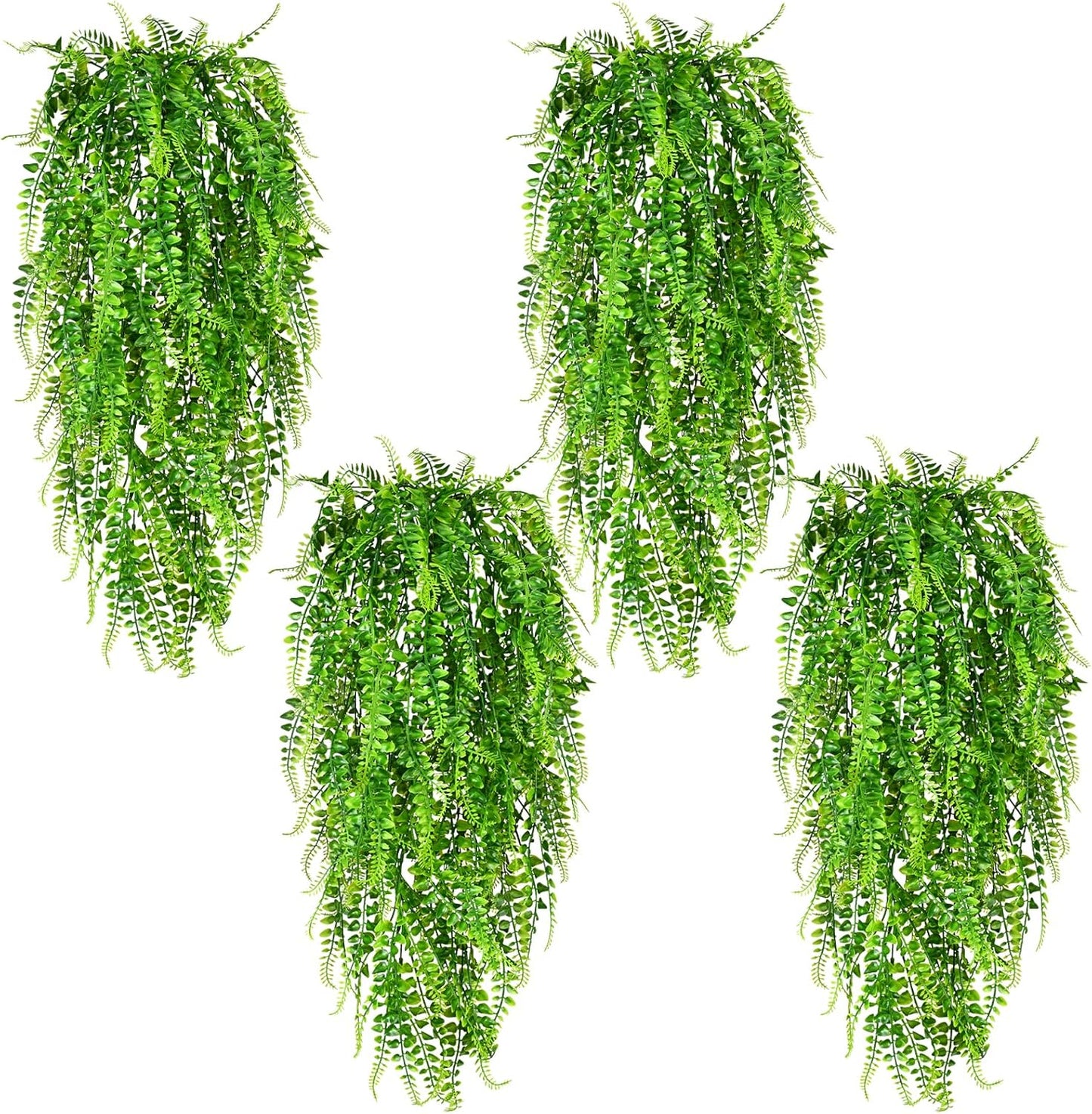 4Pcs Fake Hanging Plants 2.7FT Fake Plants Fake Vines Greenery | UV Resistant Faux Outdoor Plants Ivy Vines for Modern Boho Patio Outdoor Indoor Party Wall Porch Gazebo Aesthetic Decor