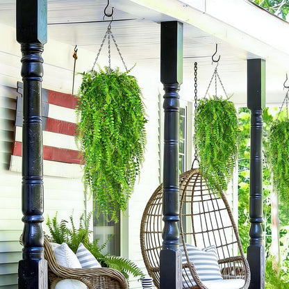 4Pcs Fake Hanging Plants 2.7FT Fake Plants Fake Vines Greenery | UV Resistant Faux Outdoor Plants Ivy Vines for Modern Boho Patio Outdoor Indoor Party Wall Porch Gazebo Aesthetic Decor