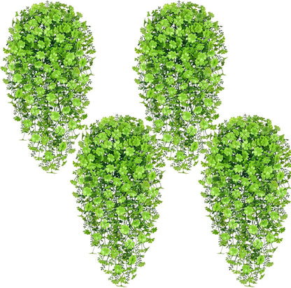 4Pcs Fake Hanging Plants 2.7FT Fake Plants Fake Vines Greenery | UV Resistant Faux Outdoor Plants Ivy Vines for Modern Boho Patio Outdoor Indoor Party Wall Porch Gazebo Aesthetic Decor