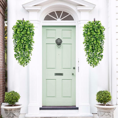 4Pcs Fake Hanging Plants 2.7FT Fake Plants Fake Vines Greenery | UV Resistant Faux Outdoor Plants Ivy Vines for Modern Boho Patio Outdoor Indoor Party Wall Porch Gazebo Aesthetic Decor