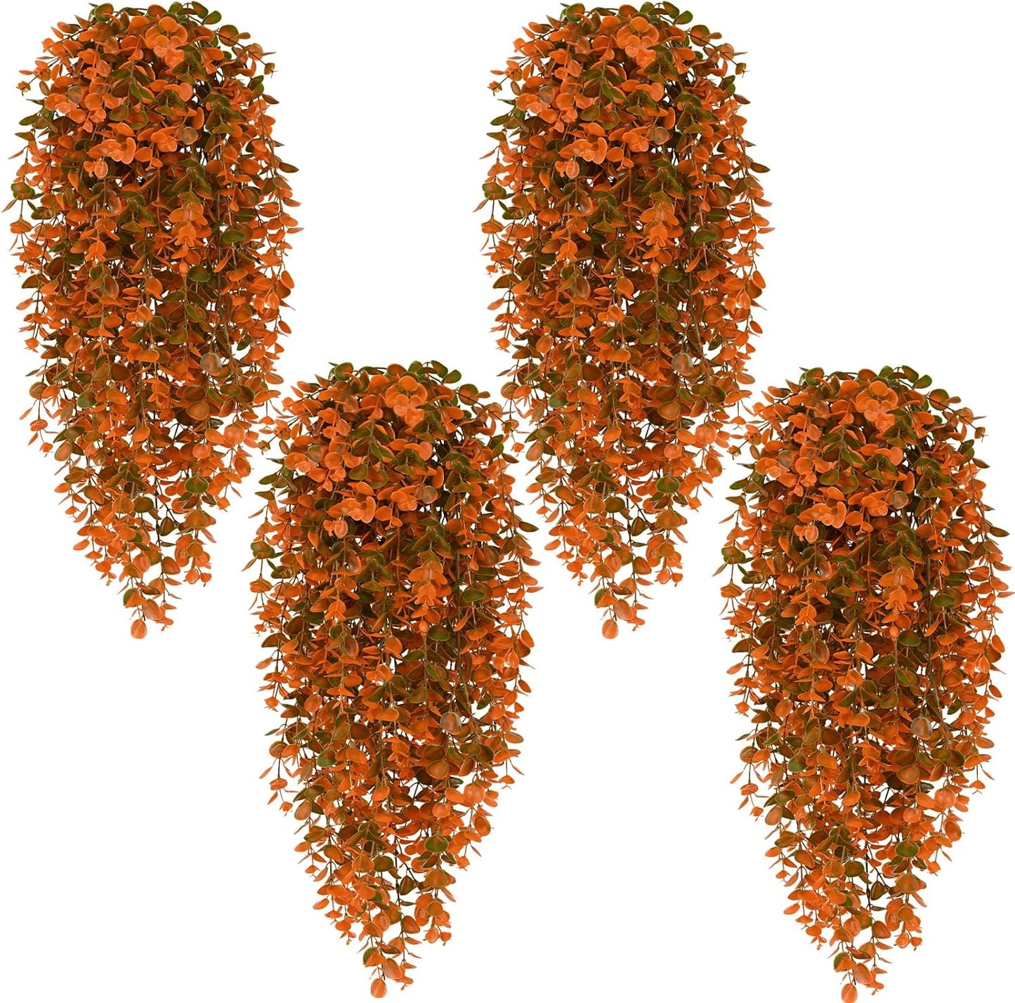 4Pcs Fake Hanging Plants 2.7FT Fake Plants Fake Vines Greenery | UV Resistant Faux Outdoor Plants Ivy Vines for Modern Boho Patio Outdoor Indoor Party Wall Porch Gazebo Aesthetic Decor
