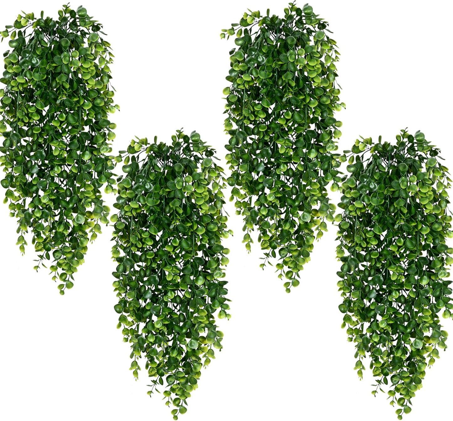 4Pcs Fake Hanging Plants 2.7FT Fake Plants Fake Vines Greenery | UV Resistant Faux Outdoor Plants Ivy Vines for Modern Boho Patio Outdoor Indoor Party Wall Porch Gazebo Aesthetic Decor
