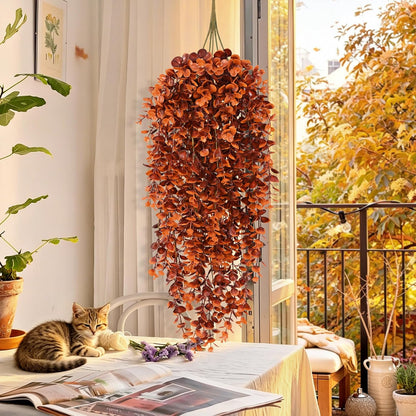 4Pcs Fake Hanging Plants 2.7FT Fake Plants Fake Vines Greenery | UV Resistant Faux Outdoor Plants Ivy Vines for Modern Boho Patio Outdoor Indoor Party Wall Porch Gazebo Aesthetic Decor
