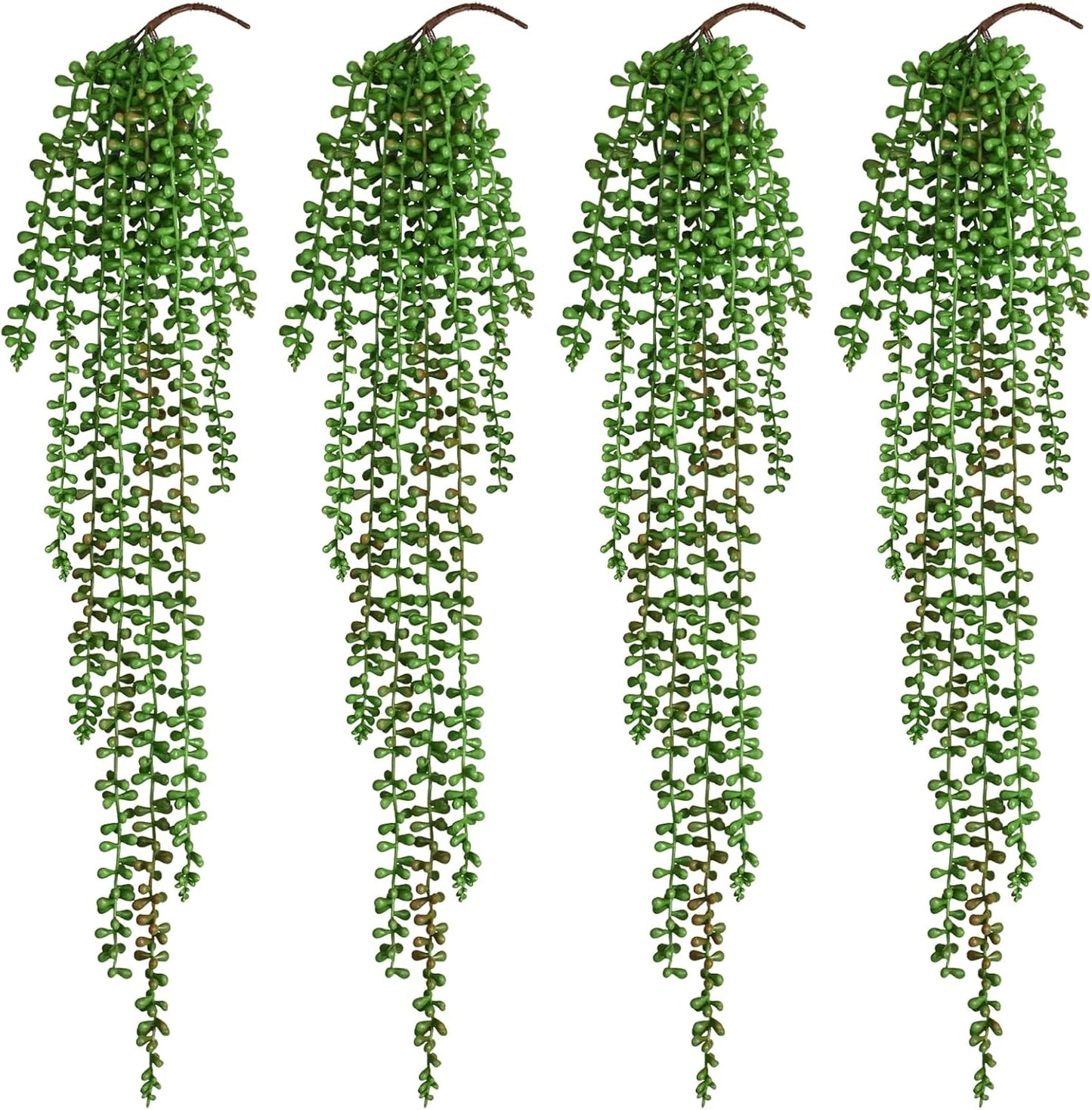 4Pcs Fake Hanging Plants 2.7FT Fake Plants Fake Vines Greenery | UV Resistant Faux Outdoor Plants Ivy Vines for Modern Boho Patio Outdoor Indoor Party Wall Porch Gazebo Aesthetic Decor