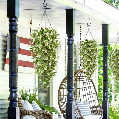 4Pcs Fake Hanging Plants 2.7FT Fake Plants Fake Vines Greenery | UV Resistant Faux Outdoor Plants Ivy Vines for Modern Boho Patio Outdoor Indoor Party Wall Porch Gazebo Aesthetic Decor