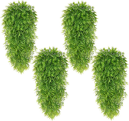 4Pcs Fake Hanging Plants 2.7FT Fake Plants Fake Vines Greenery | UV Resistant Faux Outdoor Plants Ivy Vines for Modern Boho Patio Outdoor Indoor Party Wall Porch Gazebo Aesthetic Decor
