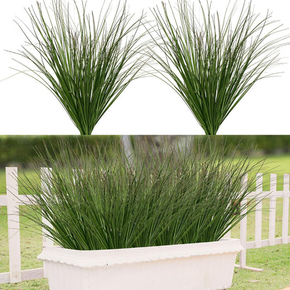 Artificial Grass, Fake Grass, Artificial Shrubs, Wheatgrass Cattails Fake Grass Decorations, Artificial Plants, Ornamental Grass, Outdoor Fake Grass, Green Leafy Decorations (12PCS)