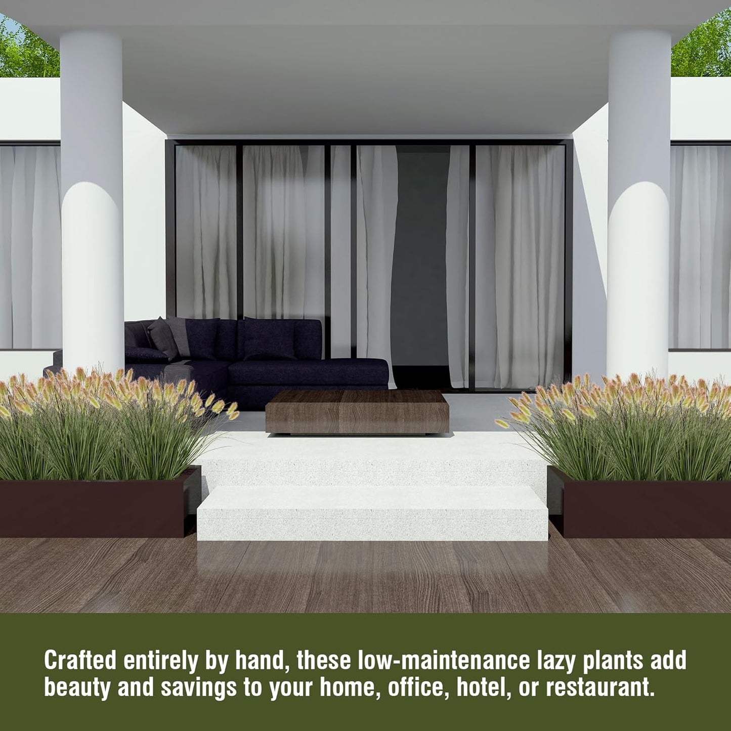 Artificial Grass, Fake Grass, Artificial Shrubs, Wheatgrass Cattails Fake Grass Decorations, Artificial Plants, Ornamental Grass, Outdoor Fake Grass, Green Leafy Decorations (12PCS)