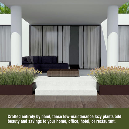Artificial Grass, Fake Grass, Artificial Shrubs, Wheatgrass Cattails Fake Grass Decorations, Artificial Plants, Ornamental Grass, Outdoor Fake Grass, Green Leafy Decorations (12PCS)