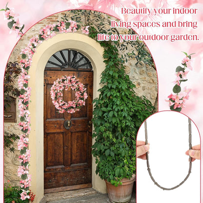 30 Pcs Artificial Faux Bougainvillea Fake Flower Silk Bougainvillea Branches UV Resistant Outdoor Indoor Decoration for Wedding Home Centerpieces Outside Decor (Rose Red)